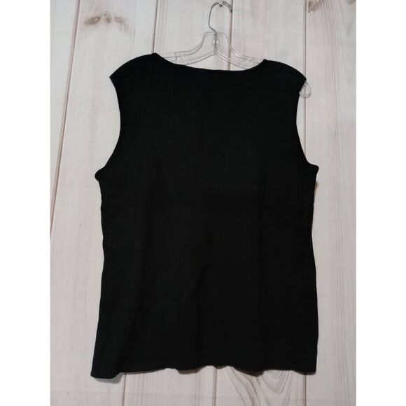 Apostrophe Sweater Ladies 16W Sleeveless Ribbed Black Gothic Steampunk‎ - Picture 2 of 7